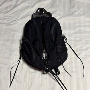 Rebecca Minkoff Black Nylon Bag with Leather Details